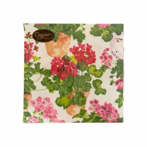 Caspari Servietter Middag Trailing Geranium