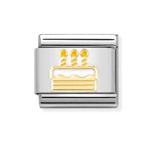 NOMINATION Fest Links Bursdagskake Hvit Gull