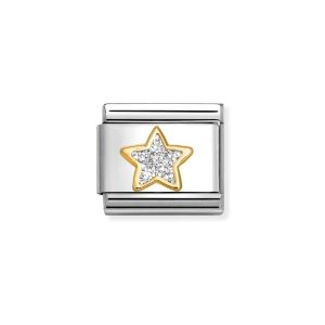 NOMINATION Glitter Links Stjerne Gull