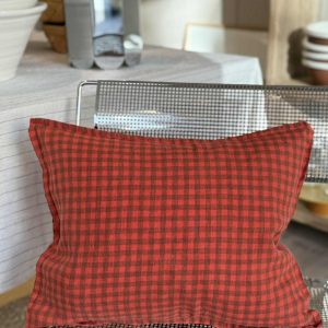 Linge Particulier Putetrekk Red Navy Gingham 35×45
