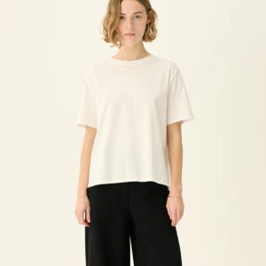 Rue De Tokyo Trish Light Cotton Jersey T-skjorte Offwhite