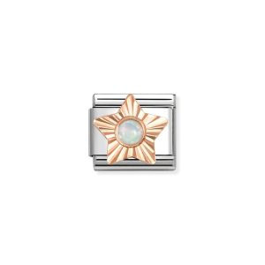 NOMINATION Natur Links Stjerne Med Diamant Rosegull