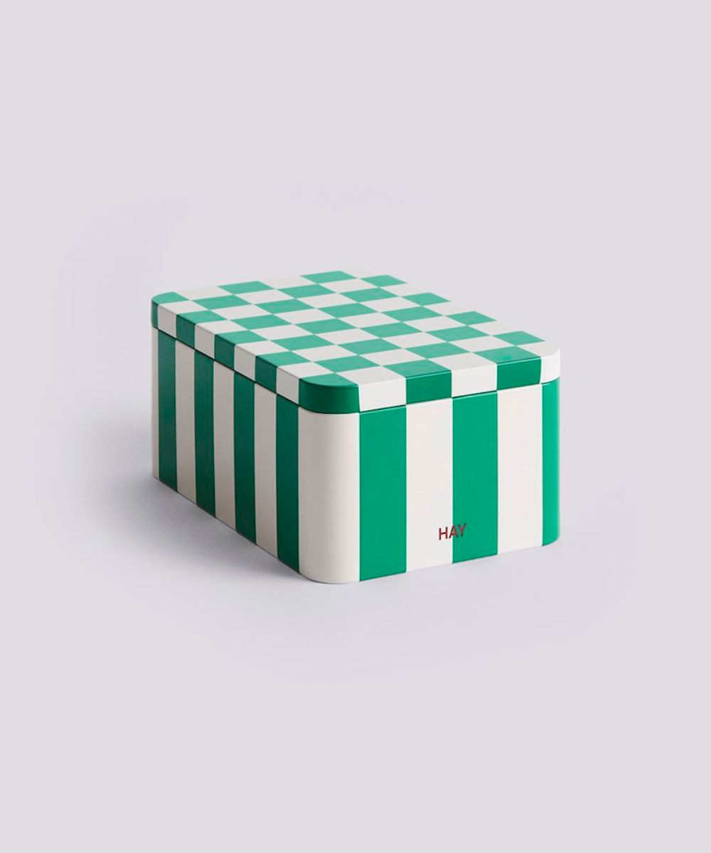 HAY Tin Container SMALL Green Offwhite - Image 2