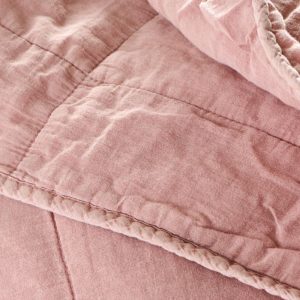 Ib Laursen Quilted Pledd Vintage Rose 130×180