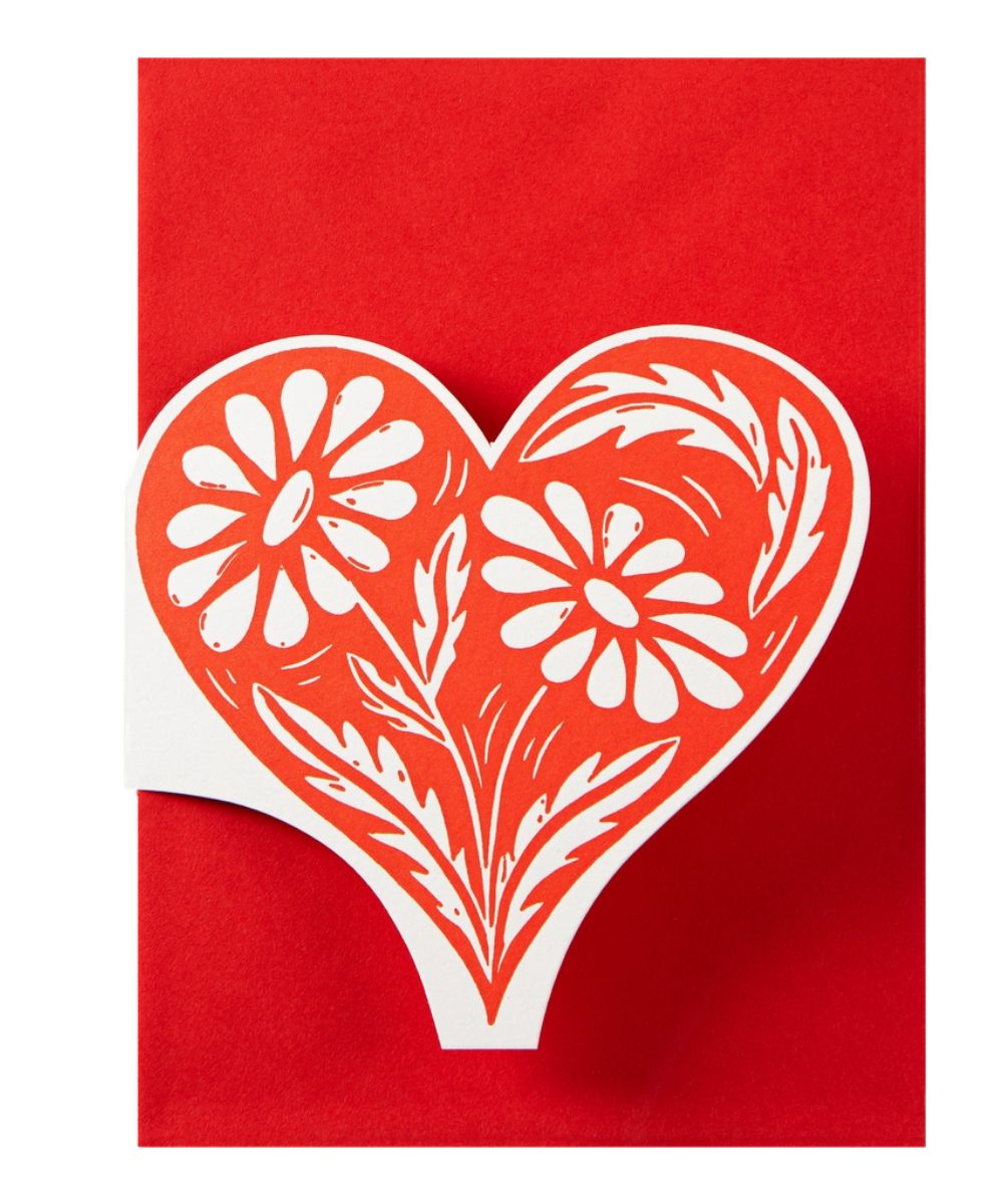 Archivist Cut Out Kort Botanical Heart