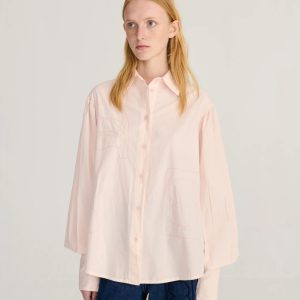 Bobo Choses Plant  Seal Embroidery Poplin Skjorte Lys Rosa