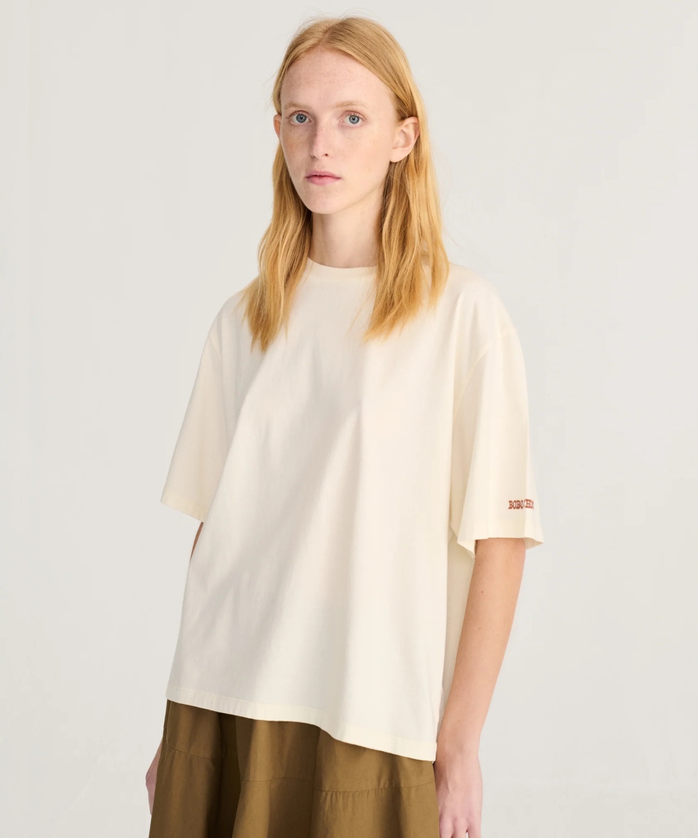 Bobo Choses Dark Flower Print Relaxed T-skjorte Krem - Image 2