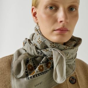 Soeur Foulard Classique Skjerf Brun Grå