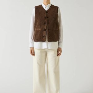 Soeur Fusil Faux Fur Vest Brun