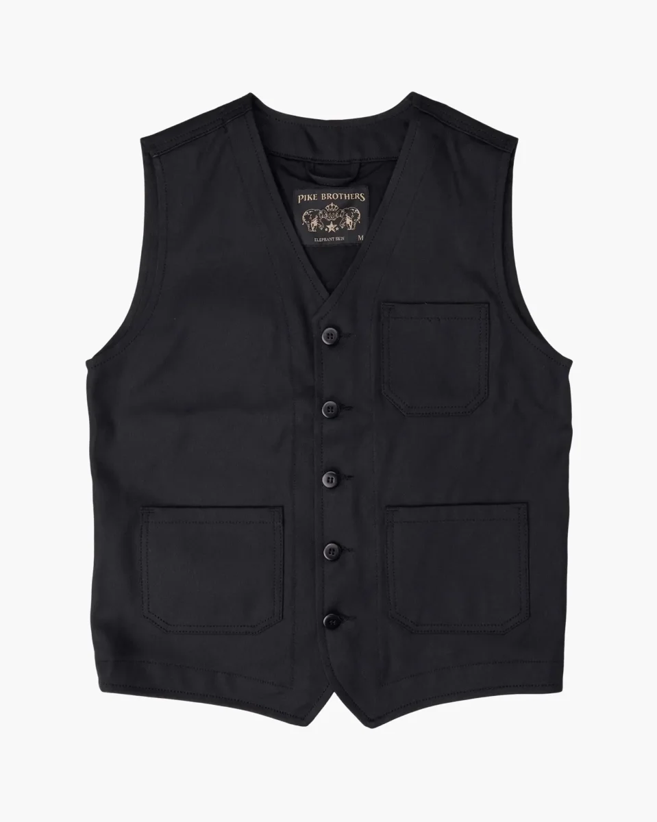 1937 ROAMER VEST - Elephant Skin Black - Image 2