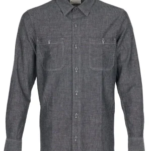 1940 USN Chambray Selvedge Shirt - Harbor Grey