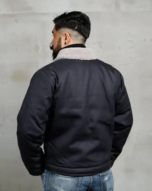 1944 N1 Deck Jacket Elephant Skin Asphalt - Image 4