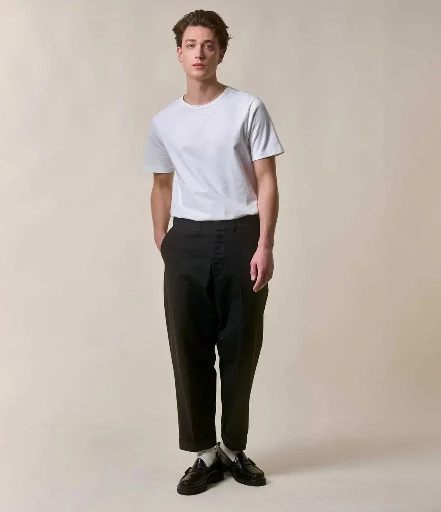 215 Loopwheeled Classic Fit Midweight T-shirt - White - Image 3