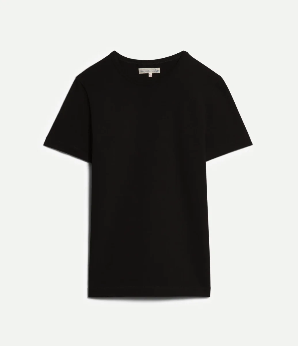 215 Loopwheeled Classic Fit Midweight T-shirt - Black
