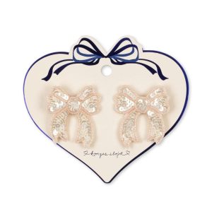 Konges Sløjd 2-Pack Sequin Bow Hårklype Cameo Rose