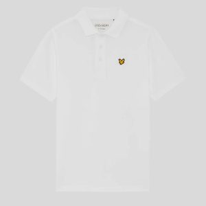 Lyle & Scott Plain Polo T-skjorte Hvit