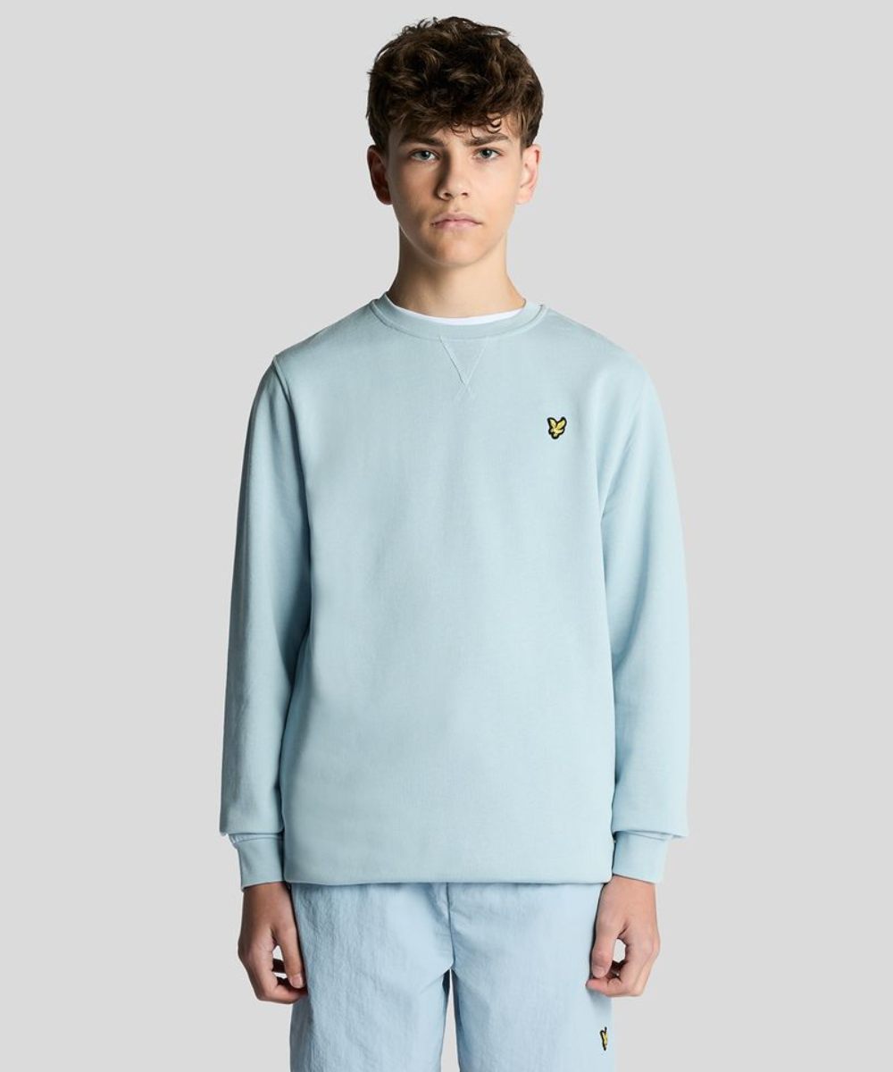 Lyle & Scott Crew Neck Genser Opal Blue - Image 2