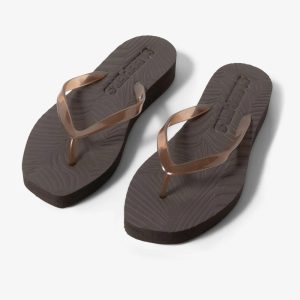 Sleepers Tapered Platform Slippers Trans Brown