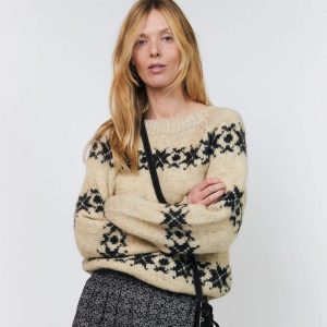 Lollys Laundry Lattie Knit Genser Creme