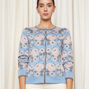 Oleana Hildegunn Cardigan Light Blue L