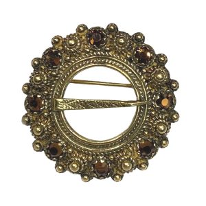 Halsring m/brune stener