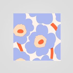 Marimekko Servietter Unikko Blue Orange