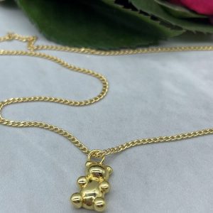 GOLD BEAR HALSKJEDE - GULLBELAGT (18K)
