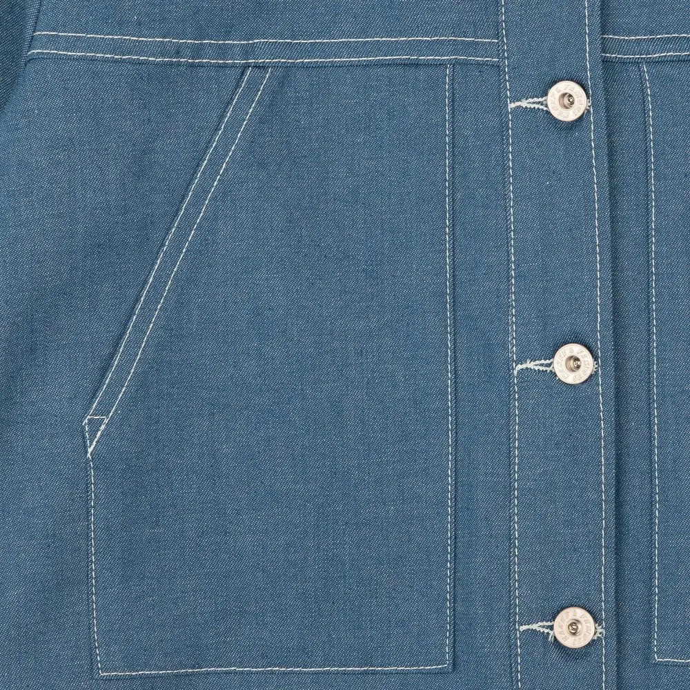 Antique Blue Stretch Denim - Cropped Jacket - Image 6