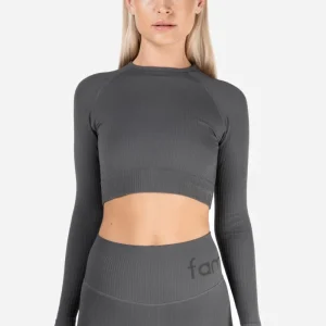 Famme Rib Cropped LS