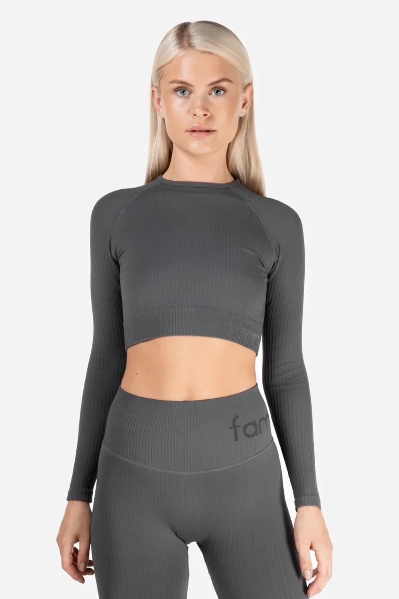 Famme Rib Cropped LS - Image 2
