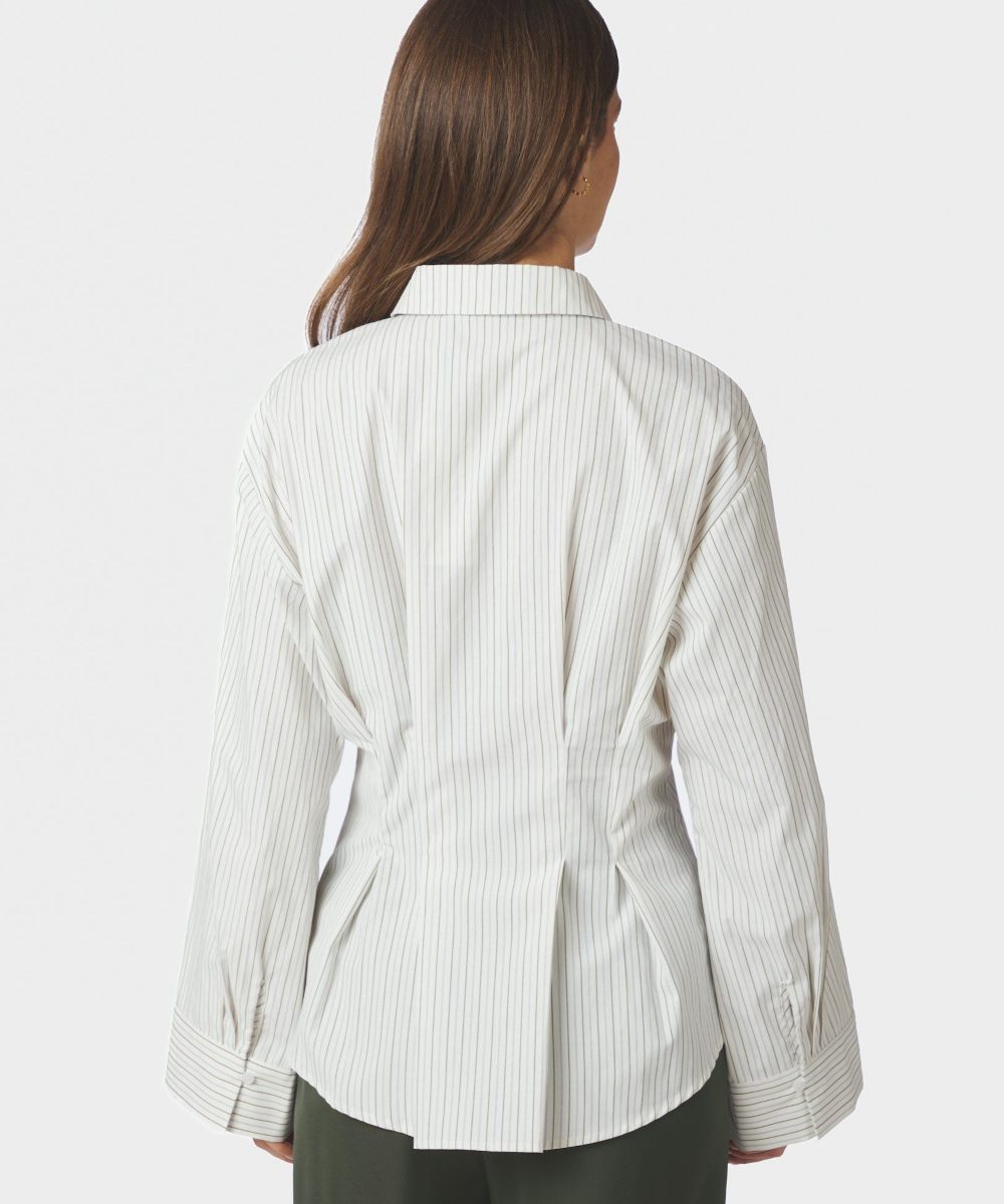 Neo Noir Lytra Double Stripe Skjorte White Stripe - Image 3