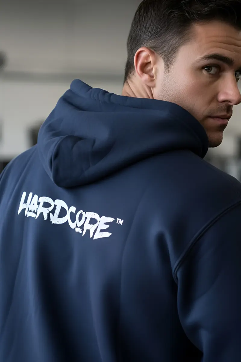 Hardcore Premium Hoodie – Navy - Image 3