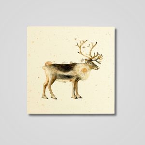 Kunstkort Reinsdyr