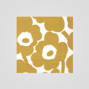 Marimekko Servietter Unikko White Gold