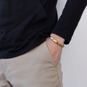 THE HAVEN CUFF – 18K Gold Waterproof Herrearmbånd