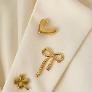 SWEET BALANCE SET - 3 stk brosjer 14K gullbelagt