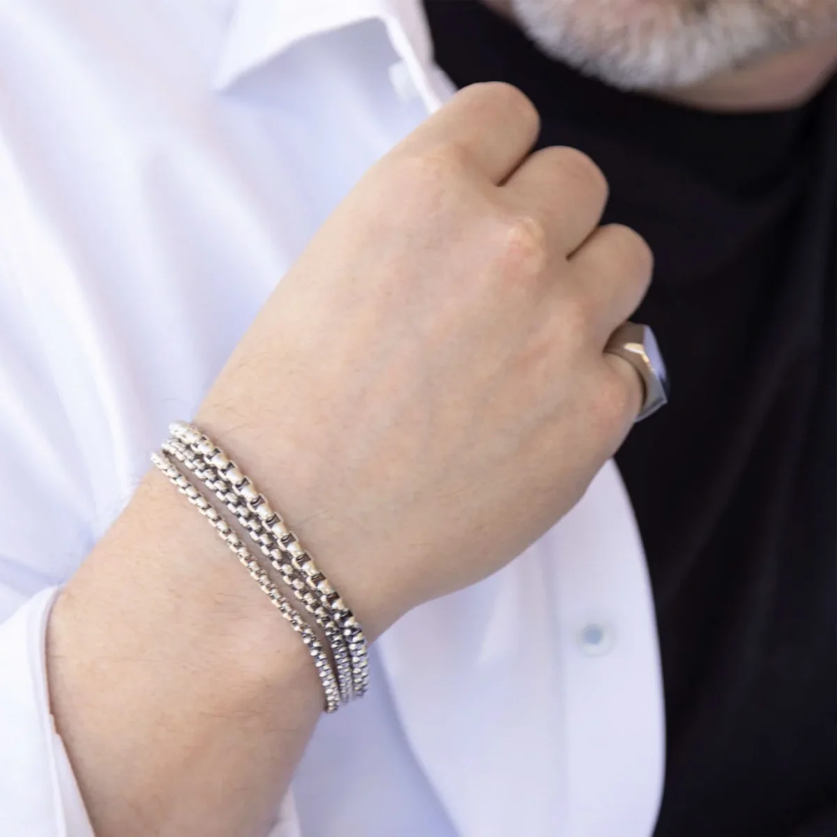THE RIVEN CHAIN BRACELET – Herrearmbånd i kirurgisk stål - Image 4