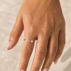 SHE STOLE MY HEART RING - 14K gullbelagt