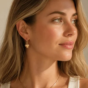 CLOVER Hoops – 14K gullbelagte øredobber