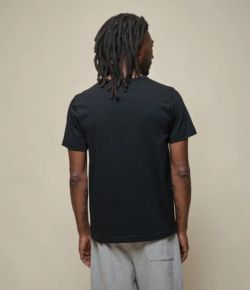 215 Loopwheeled Classic Fit Midweight T-shirt - Black - Image 4