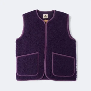 PEPITKO WOOL VEST - Plum