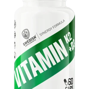 Swedish Vitamin K2+D3 – 60 kapsler