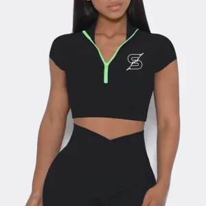 Sporty Classic Short Sleeve Half Zip